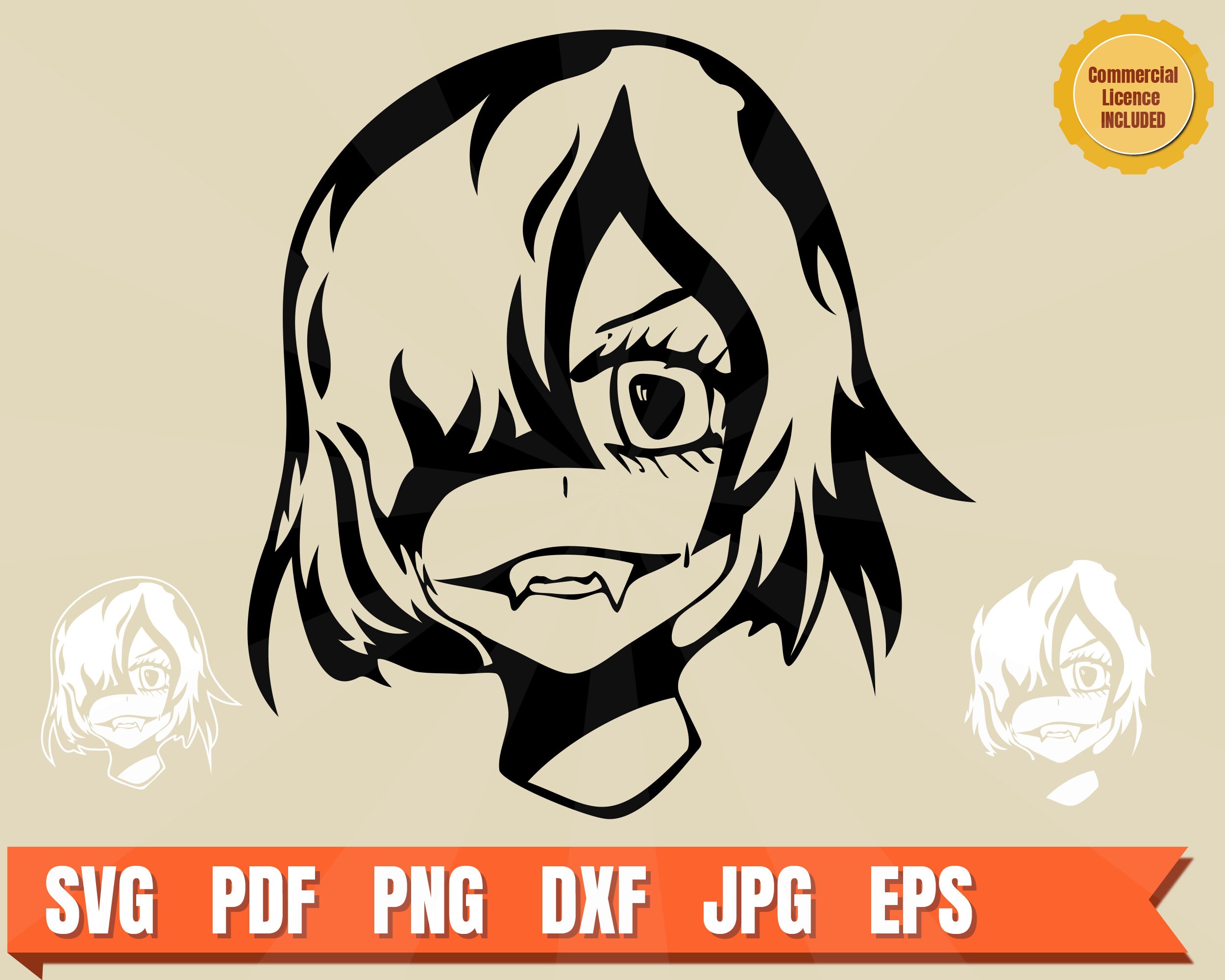 Cute Demonic Princess Face Art Logo .svg .png Vector for - Etsy