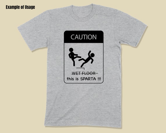 Caution This Is Sparta - Funny Sign | Sticker