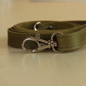 Verstellbarer Lederriemen, Schultergurt, Lederband mit silbernem Karabiner, Gurt für Handtasche, schmaler Umhängegurt 1,2 cm