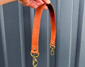 Handmade Width 1 inch Crazy Horse Leather Purse Strap: Custom Adjustable Length, Replacement Handle