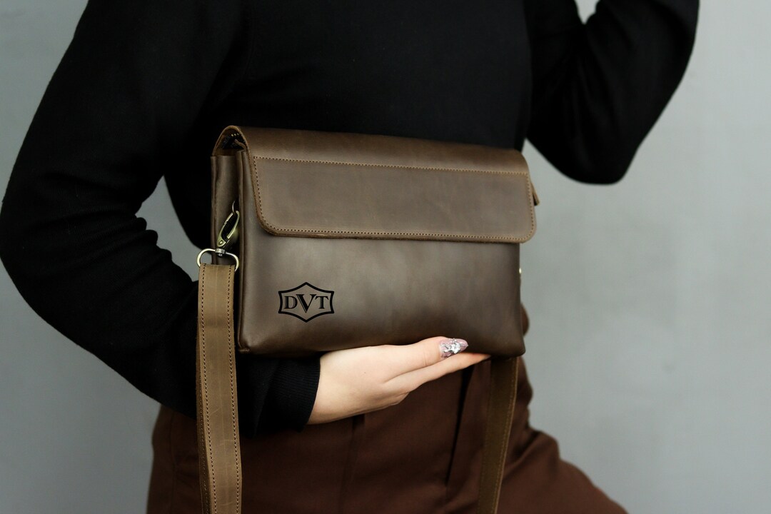 Genuine Leather Mens Shoulder Bag, Men Handbag, Leather Crossbody Bag