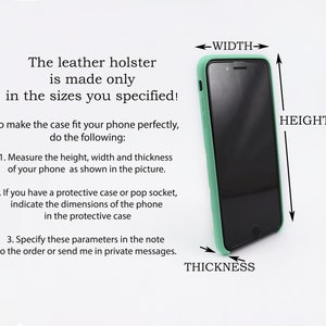 Handmade Engraved Leather Case For iPhone X/XR/11/12/13/14/Plus/Pro/Max/ Monogram Crossbody Phone Holster / Small Cell Phone Shoulder Holder image 10