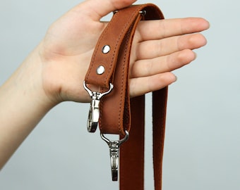 Leather Purse Crossbody Strap/ Long Replacement Strap/ Wide Shoulder Strap/ Strap For Messenger Bag/ Adjustable Leather Strap For Wallet/