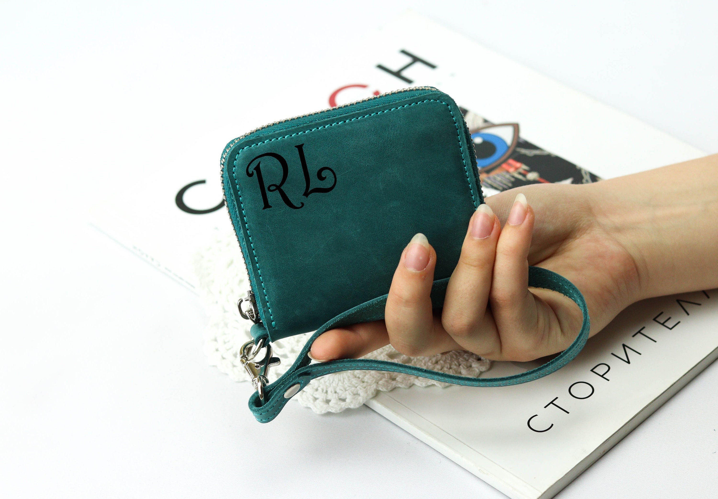 Small RFID Wallets For Women - Leather Slim Compact Trifold Womens