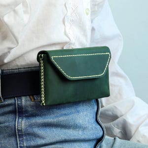 Handmade Natural Leather Western Phone Belt Holster, Phone Belt Case With Magnetic Closure, Handmade Holder, Custom Leather iPhone Pouch