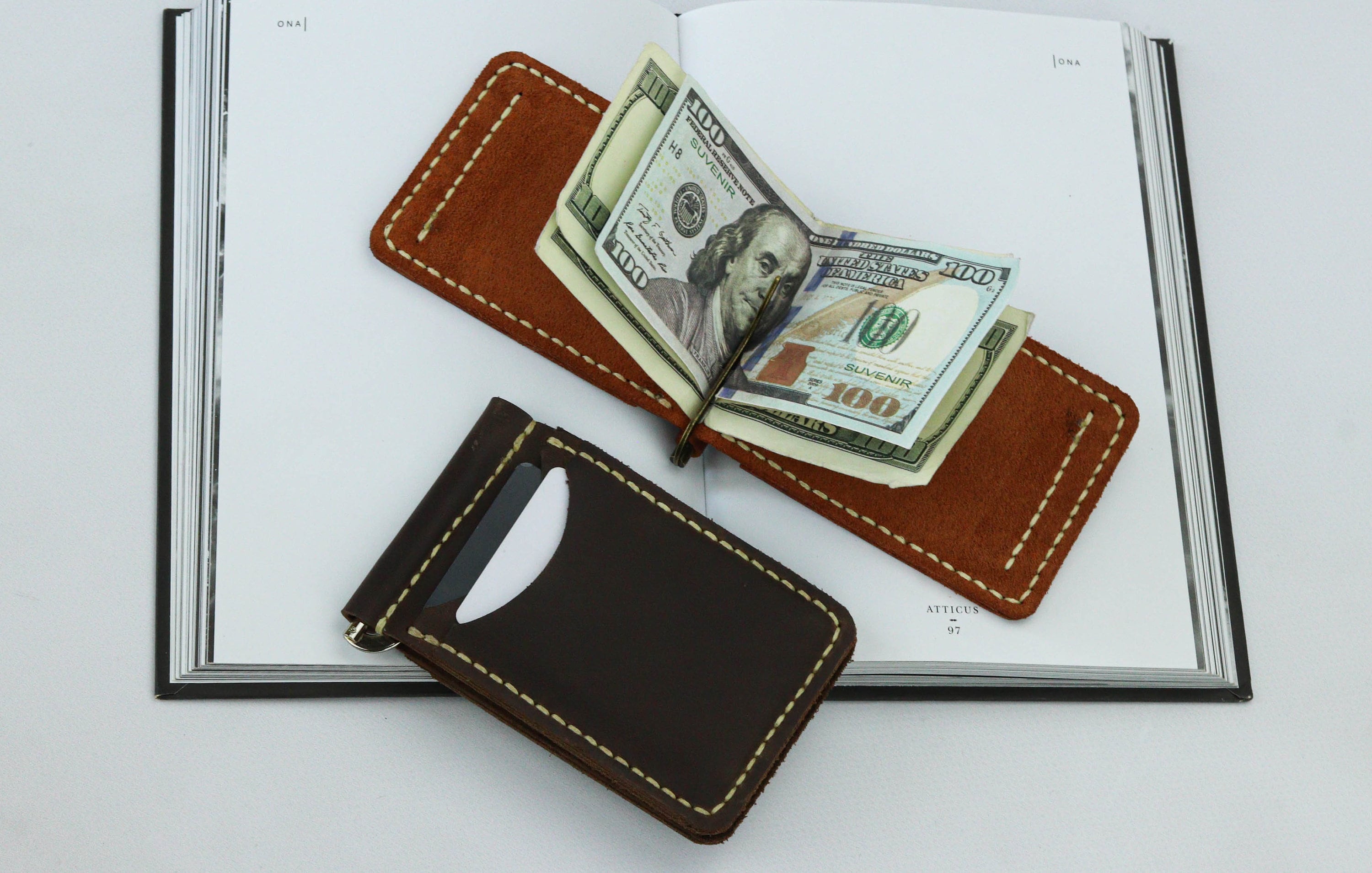 4 Pack Metal Bifold Money Clip Wallet Parts - Spring Clamp Cash Holder - View #6