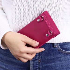 Handmade Engraved Leather Case For iPhone X/XR/11/12/13/14/Plus/Pro/Max/ Monogram Crossbody Phone Holster / Small Cell Phone Shoulder Holder image 5