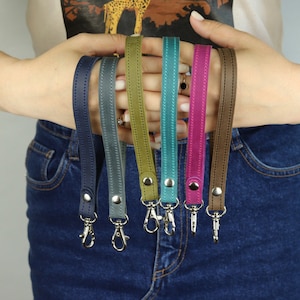 1pc 20cm Leather Wristlet Wrist Bag Strap Replacement Y8H3 