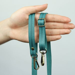Leder Antik verstellbarer Schultergurt, Crossbody Gurt 0,5 breit, abnehmbarer Taschengriff, Ersatz-Geldbeutelgurt mit drehbaren Metallhaken