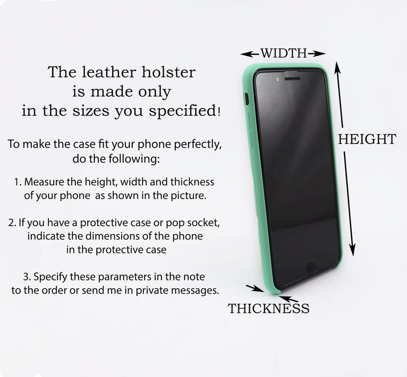 Handmade Leather Holster With Belt Metal Clip/Leather Case For iPhone 11/12/13/14/15/ Plus/ Pro/Max/Personalized Android Phone Leather Cover image 7