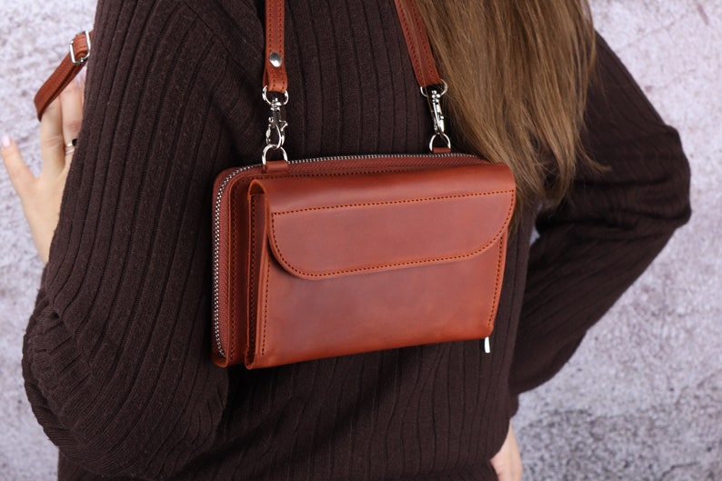 Leather Smartphone Crossbody Small Bag/cell Phone Shoulder Etsy