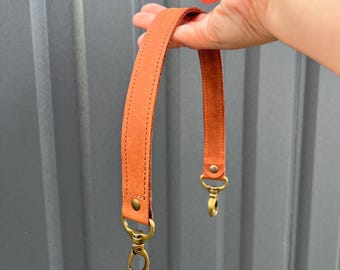 Handmade Width 1 inch Crazy Horse Leather Purse Strap: Custom Adjustable Length, Replacement Handle