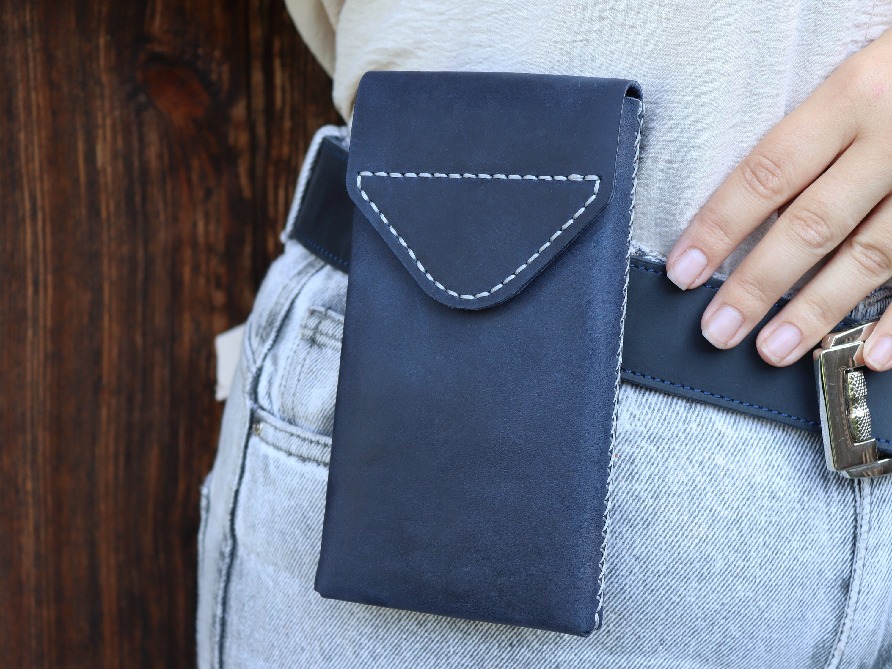 Vance Leather's Premium Leather Purses Ladies Belt Loop Purse 7.5x5 Stud  Designs