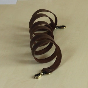 Genuine Leather Shoulder Strap with Swivel Hooks, 1" wide