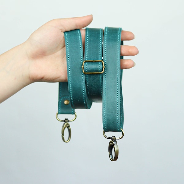 Schultergurt aus Leder für Messenger Bag / Geldbörse Crossbody Strap / verstellbarer Lederriemen für Handtasche / Abnehmbarer Gurt für Tasche 1 Zoll breit