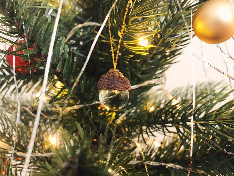 Acorn and Glass Christmas Decorations - Etsy UK