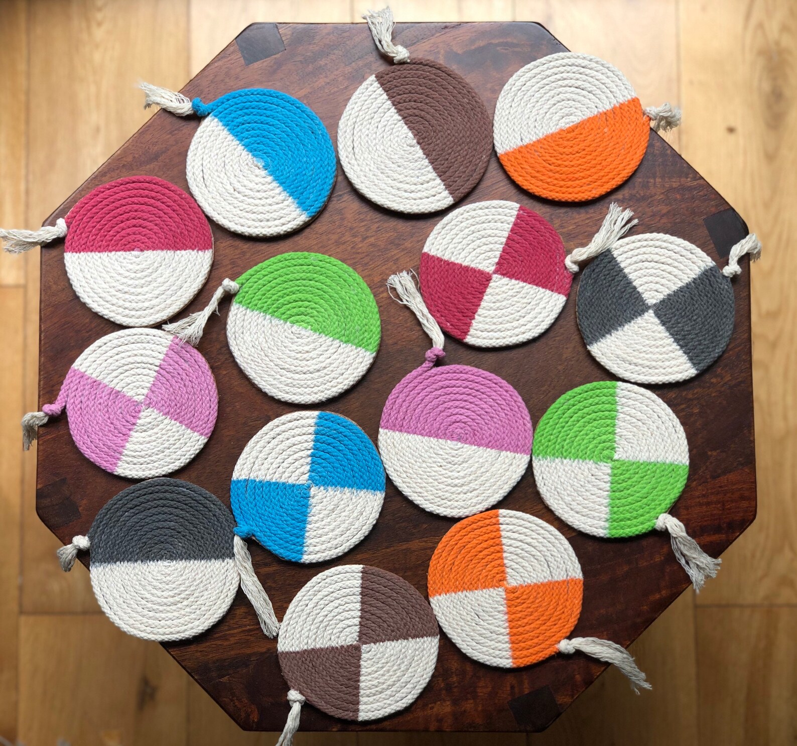 Handmade Coasters Orange Etsy