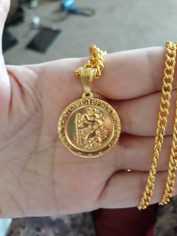 Gold Unisex Necklace Gold Coin Necklace 