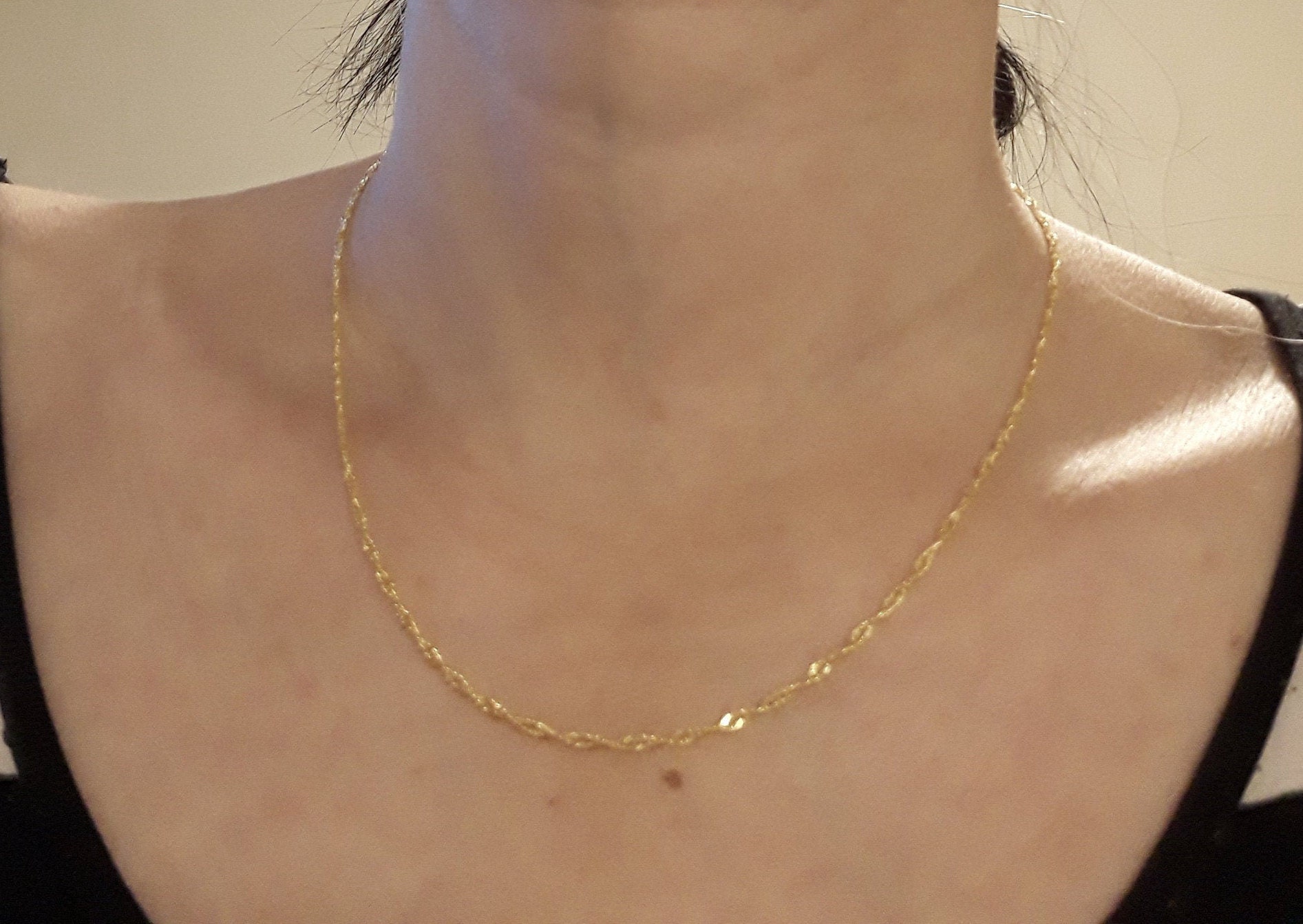 Gold Chain Necklace Gold Twisted Chain 