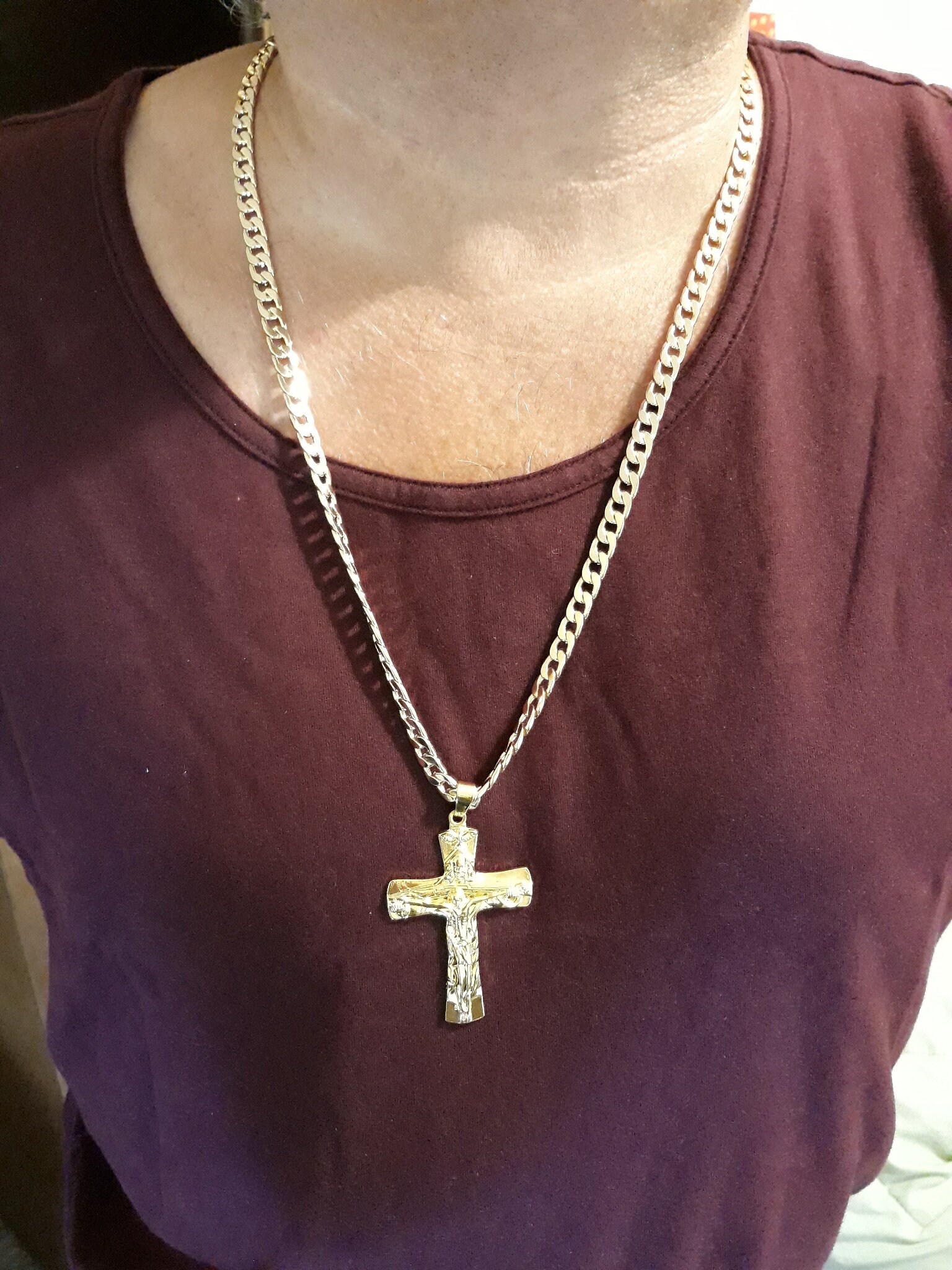 Men's Jewelry Gold Cross Necklace for 