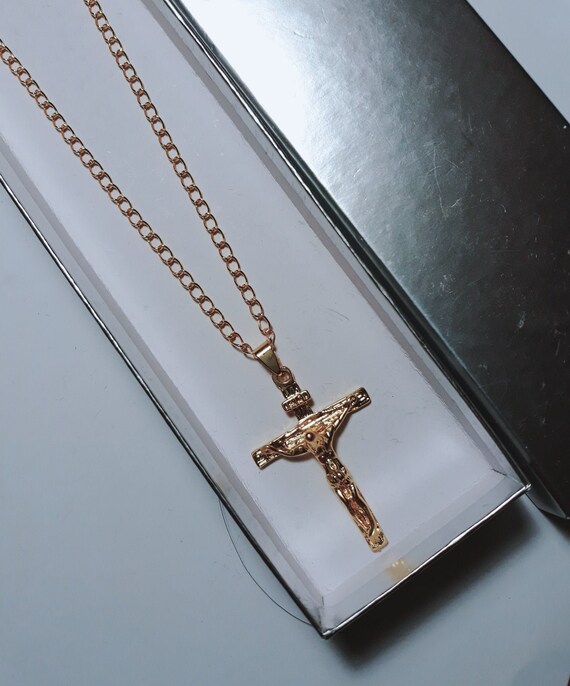 Men S Jewelry Gold Cross Necklace For - Religious Chains And Pendants