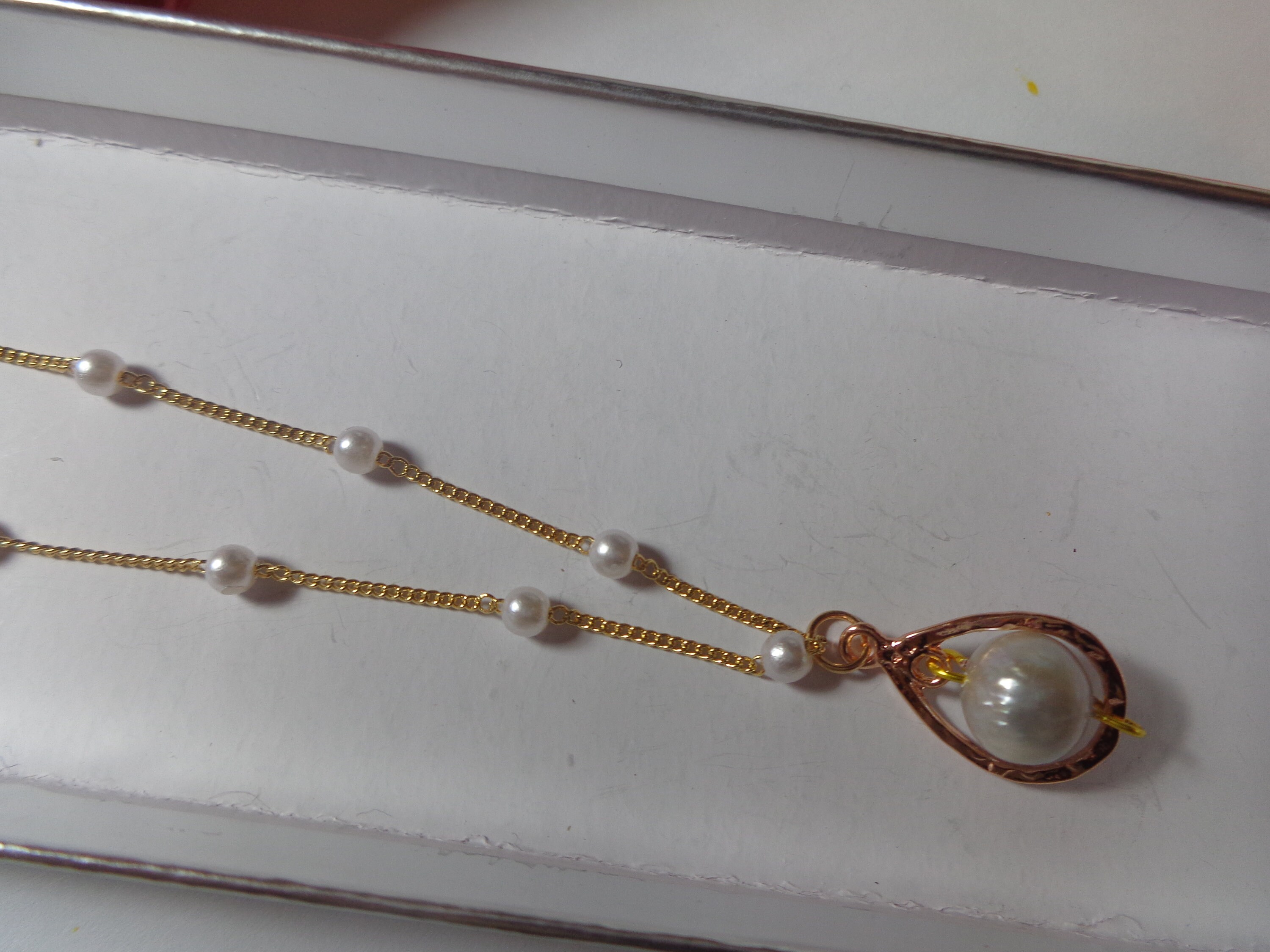 Teardrop Pearl Necklace Fresh Water 