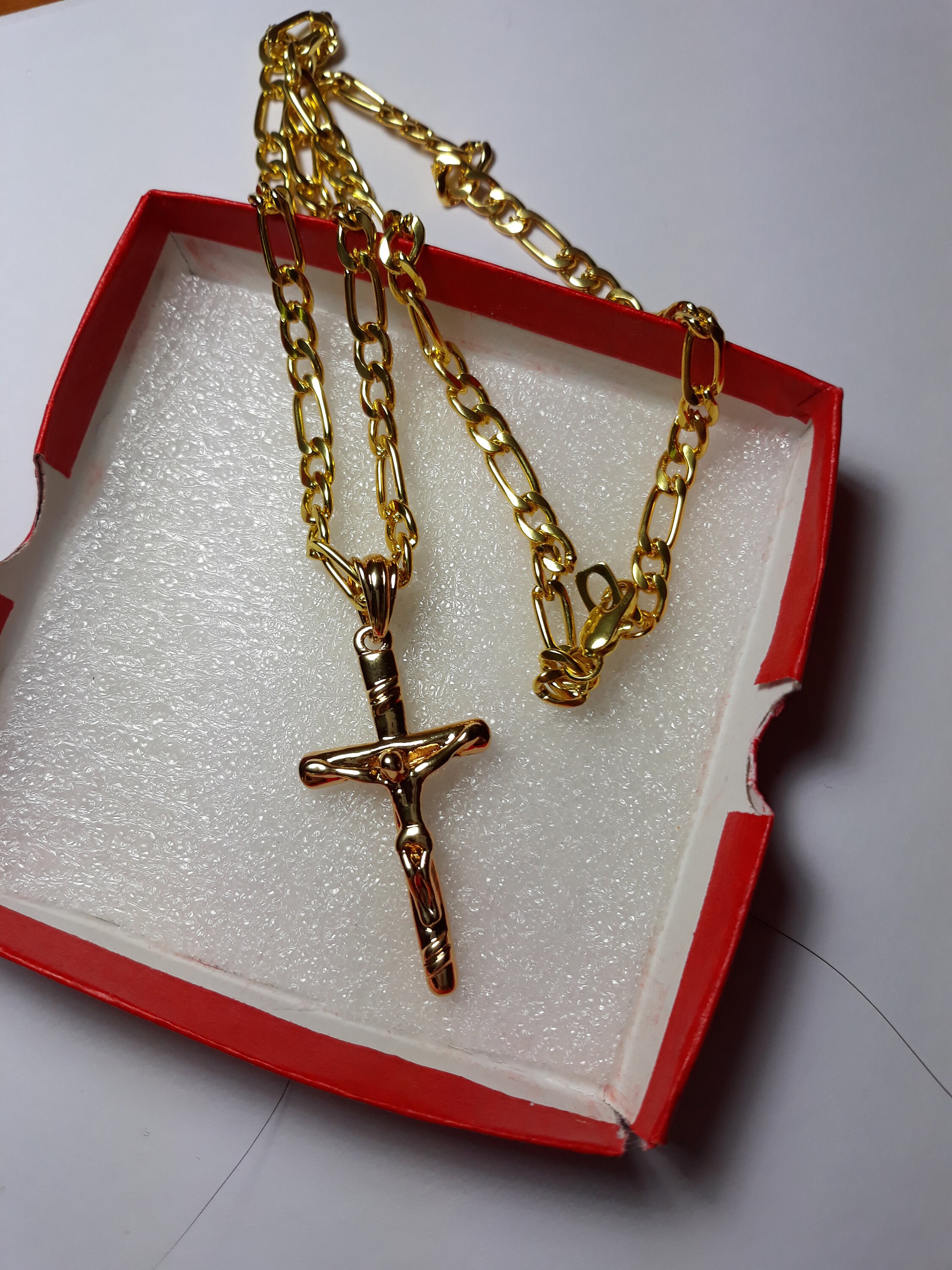 Men's Jewelry Gold Cross Necklace for Men Gold Cross Etsy