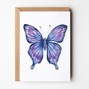 Papillon Crépuscule - Carte postale illustrée | Botanique, nature, cabinet de curiosité | Carte illustrée, décoration murale, carte de voeux