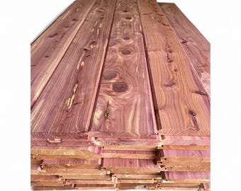 24" Long Eastern Red Cedar Tongue and Groove Boards, Closet Liner, Box of 5 pieces