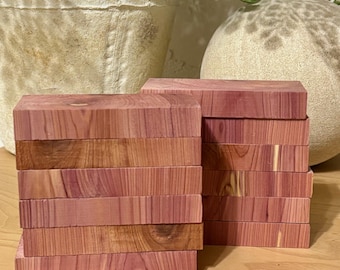 Fresh Aromatic Red Cedar Closet Blocks – Natural Moth Repellent, Handcrafted USA – Multiple Pack Sizes