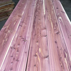 6" wide, Aromatic Eastern Red Cedar Boards, #1 Boards, Planed and Squared, Kiln Dried