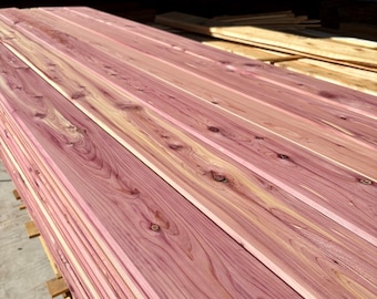 Aromatic Eastern Red Cedar Tongue and Groove Boards, Closet Liner