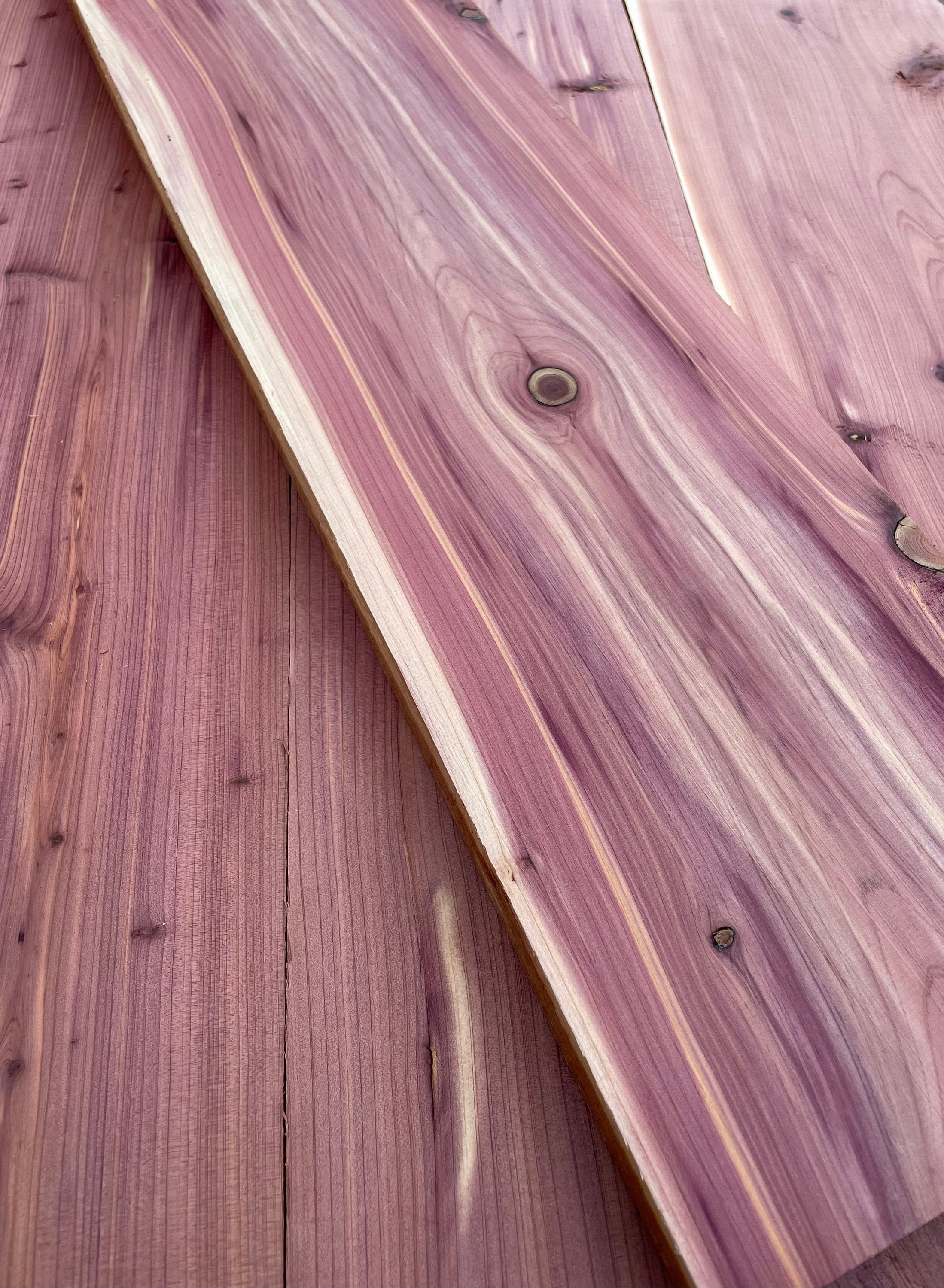 Aromatic Eastern Red Cedar Boards, 1 Boards, Planed and Squared, Kiln