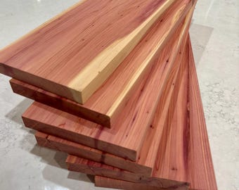 Pack of 6 - 18&quot; Long x 5-1/2&quot; wide x 3/4&quot; thick, Eastern Red Aromatic Cedar Craft Boards, Engraving Boards, CNC Boards
