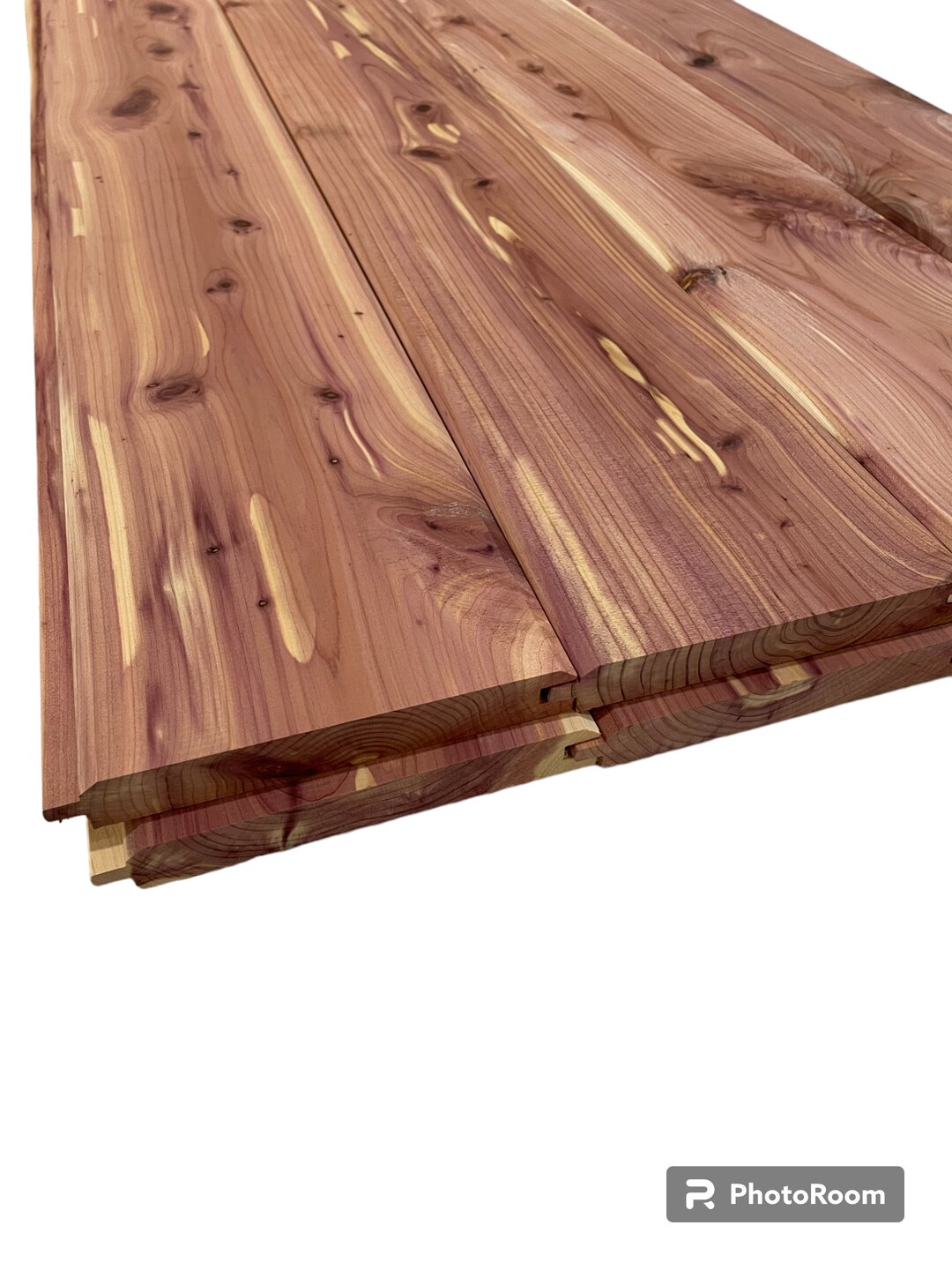 Aromatic Eastern Red Cedar Tongue and Groove Boards. Pack of 7 Boards