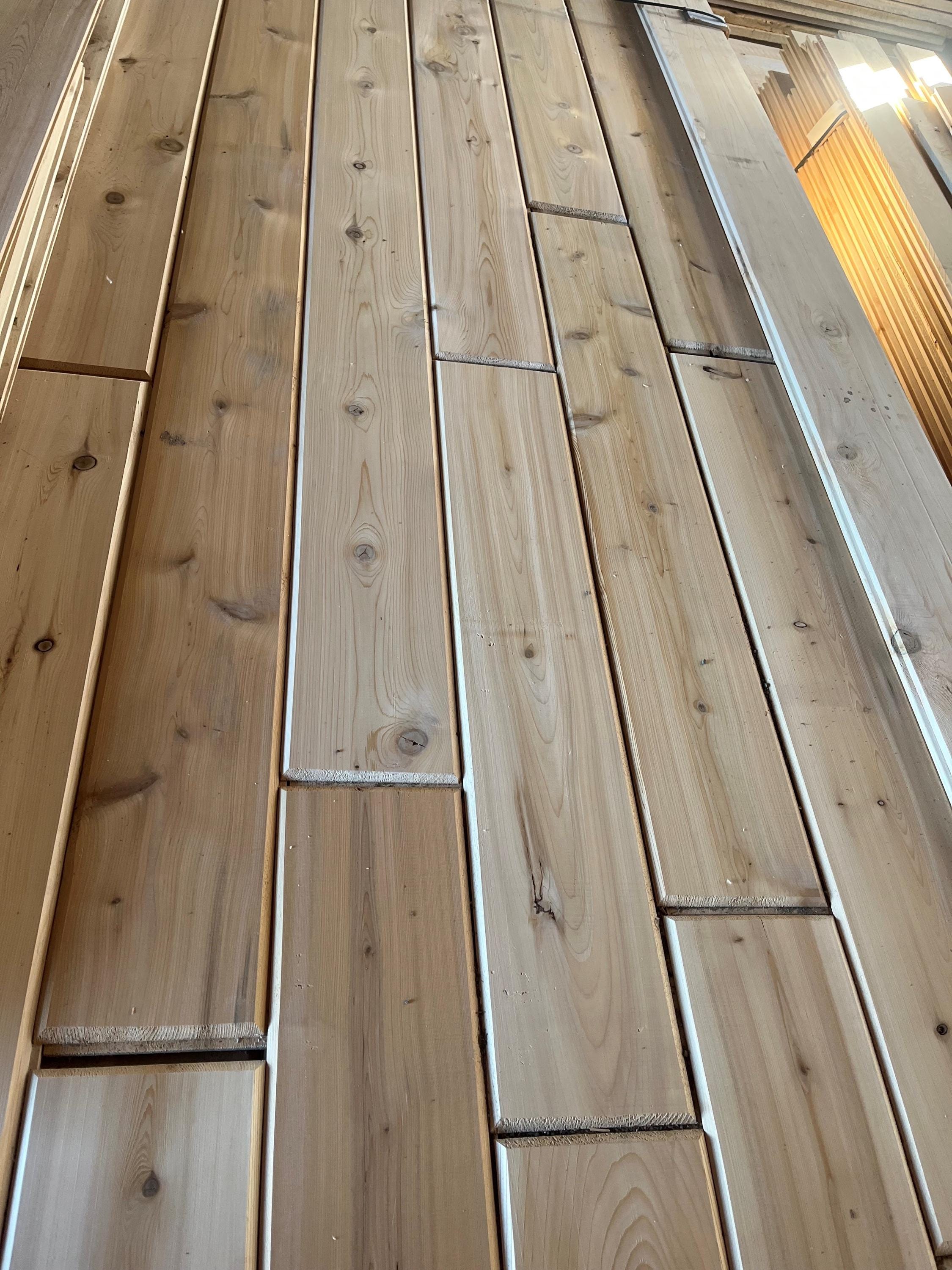 T&G Northern White Cedar Tongue and Groove Broads - End Matched - 10-11 Square Feet Per Box, 4" Face Width