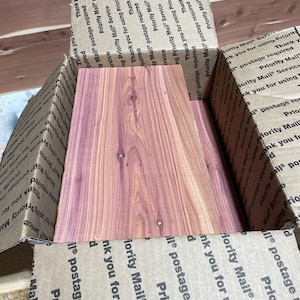 12&quot; Long Aromatic Eastern Red Cedar Craft Wood.  -5 Pieces - 7/8&quot; Thick x 5-1/2&quot; wide
