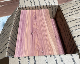 Aromatic Eastern Red Cedar Scrap Box.  5 Pieces 6"x11"x15/16"