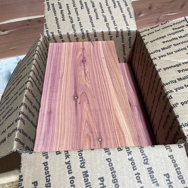 12" Aromatic Eastern Red Cedar Box.  5 Pieces - 12" long, Planed and Squared