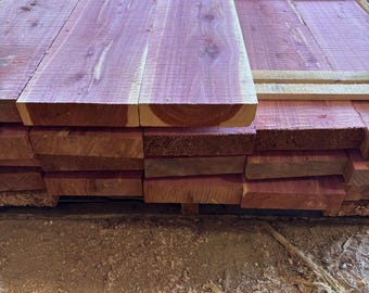 2" x 6" Rough Cut Aromatic Cedar Boards, Kiln Dried