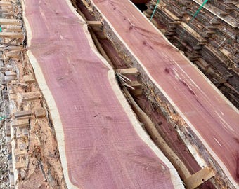Kiln Dried Red Cedar Live Edge Slabs