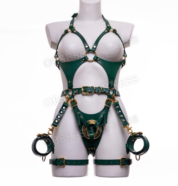 BDSM harness, Harness Body, Strap on harness, Harness panties, Bondage cuffs, BDSM Restraints, Bdsm-gear for women harness, Mature