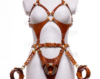 Strap on harness, BDSM harness body, Pegging, Bondage harness, Bondage cuffs, BDSM Restraints, Body harness lingerie, Bdsm-gear, Mature