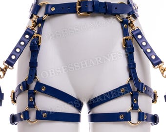 Bondage Harness Bdsm, Leg Garter Belt, Leg Harness Thigh, Leather Harness Lingerie, Kit Bdsm Gear, Leather Cuff Bdsm, Sex Harness, Mature