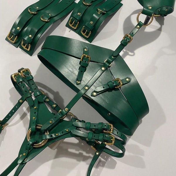 Strap on harness, Strap on harness for pegging, Bondage Restraints, Bondage harness, Leather panties, Fetish harness, Erotic harness, Mature