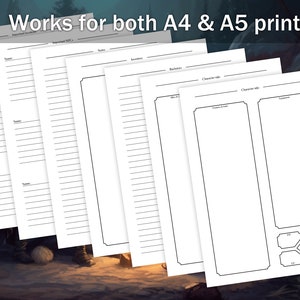 Dnd Character Journal Dungeons and Dragons Dnd Character Sheet D&D ...