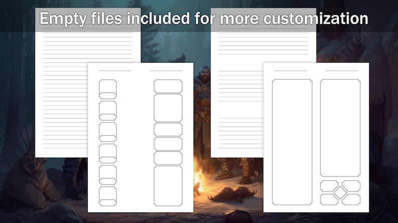 Dnd Character Journal Dungeons and Dragons Dnd Character Sheet D&amp;D ...