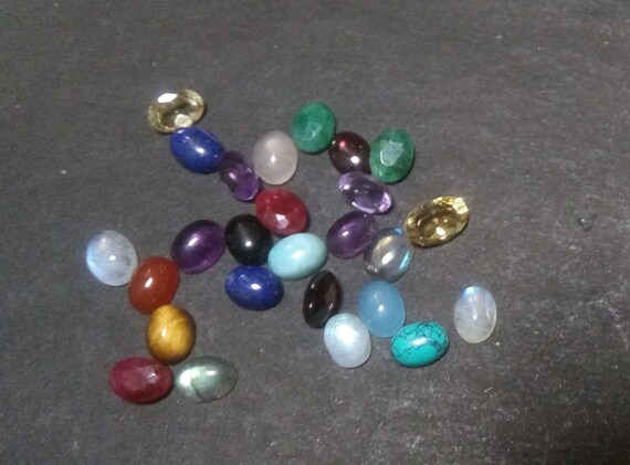 925 sterling Silver plated Stone Ring/ green Ruby… - image 8