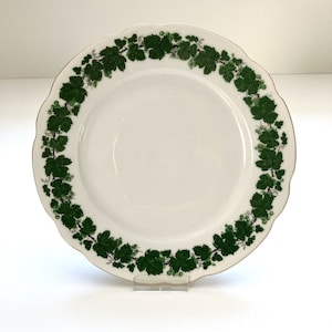 Vintage Meissen Dessert Plate Cake Plate Vine Leaves Decor