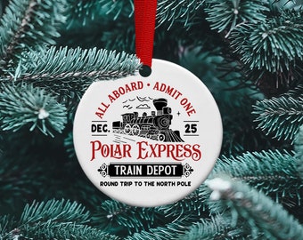 Polar express, Christmas Train, North Pole, Personalized Ornament